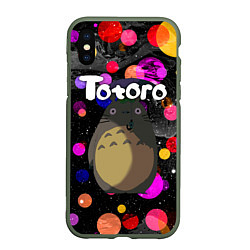 Чехол iPhone XS Max матовый Totoro, цвет: 3D-темно-зеленый