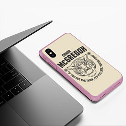 Чехол iPhone XS Max матовый Conor McGregor, цвет: 3D-розовый — фото 2