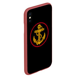 Чехол iPhone XS Max матовый ВМФ, цвет: 3D-красный — фото 2