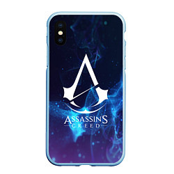 Чехол iPhone XS Max матовый Assassin’s Creed, цвет: 3D-голубой