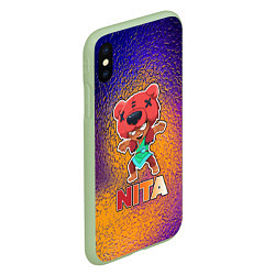 Чехол iPhone XS Max матовый Brawl Stars Nita, цвет: 3D-салатовый — фото 2