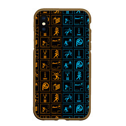 Чехол iPhone XS Max матовый PORTAL, цвет: 3D-коричневый
