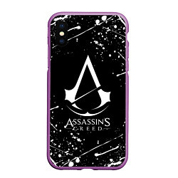 Чехол iPhone XS Max матовый ASSASSINS CREED, цвет: 3D-фиолетовый