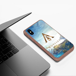 Чехол iPhone XS Max матовый Oddysey, цвет: 3D-коричневый — фото 2