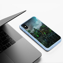 Чехол iPhone XS Max матовый Герои Нежить, цвет: 3D-голубой — фото 2
