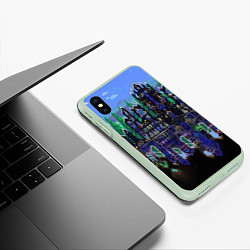 Чехол iPhone XS Max матовый TERRARIA, цвет: 3D-салатовый — фото 2