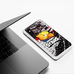 Чехол iPhone XS Max матовый BRAWL STARS:CROW, цвет: 3D-белый — фото 2