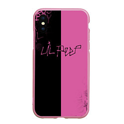 Чехол iPhone XS Max матовый LIL PEEP, цвет: 3D-розовый