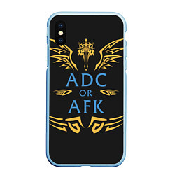 Чехол iPhone XS Max матовый ADC of AFK, цвет: 3D-голубой