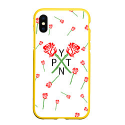 Чехол iPhone XS Max матовый Payton Moormeier: White Style, цвет: 3D-желтый