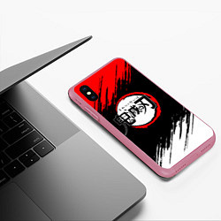 Чехол iPhone XS Max матовый KIMETSU NO YAIBA, цвет: 3D-малиновый — фото 2