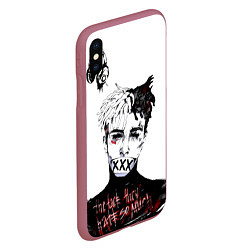 Чехол iPhone XS Max матовый Xxxtentacion, цвет: 3D-малиновый — фото 2