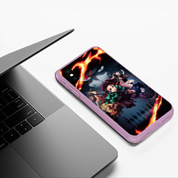 Чехол iPhone XS Max матовый KIMETSU NO YAIBA, цвет: 3D-сиреневый — фото 2