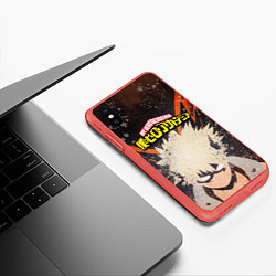 Чехол iPhone XS Max матовый MY HERO ACADEMIA, цвет: 3D-красный — фото 2