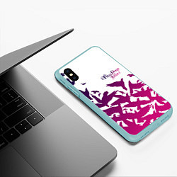 Чехол iPhone XS Max матовый Three Days Grace, цвет: 3D-мятный — фото 2