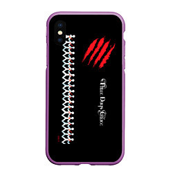 Чехол iPhone XS Max матовый Three Days Grace, цвет: 3D-фиолетовый