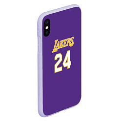 Чехол iPhone XS Max матовый Los Angeles Lakers Kobe Brya, цвет: 3D-светло-сиреневый — фото 2