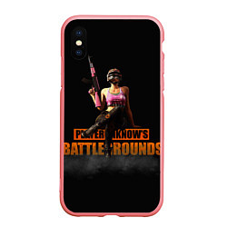 Чехол iPhone XS Max матовый Pubg, цвет: 3D-баблгам