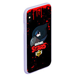 Чехол iPhone XS Max матовый BRAWL STARS CROW, цвет: 3D-светло-сиреневый — фото 2