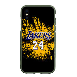 Чехол iPhone XS Max матовый Kobe Bryant, цвет: 3D-темно-зеленый