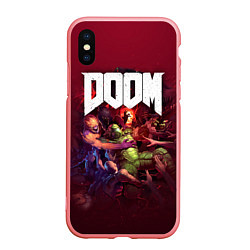 Чехол iPhone XS Max матовый Doom, цвет: 3D-баблгам