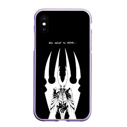 Чехол iPhone XS Max матовый Hollow Knight, цвет: 3D-светло-сиреневый