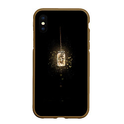 Чехол iPhone XS Max матовый Банка со светлячками, цвет: 3D-коричневый