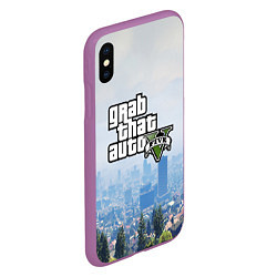 Чехол iPhone XS Max матовый GTA 5, цвет: 3D-фиолетовый — фото 2