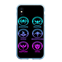 Чехол iPhone XS Max матовый League of Legends, цвет: 3D-голубой