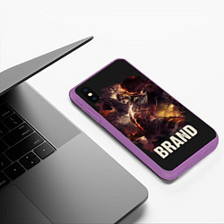 Чехол iPhone XS Max матовый Brand, цвет: 3D-фиолетовый — фото 2