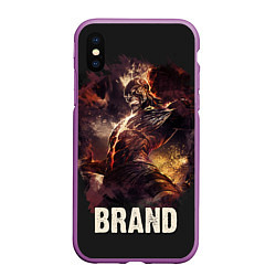 Чехол iPhone XS Max матовый Brand, цвет: 3D-фиолетовый