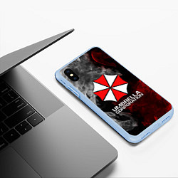 Чехол iPhone XS Max матовый UMBRELLA CORP, цвет: 3D-голубой — фото 2