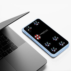 Чехол iPhone XS Max матовый Umbrella Corporation, цвет: 3D-голубой — фото 2