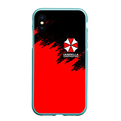 Чехол iPhone XS Max матовый UMBRELLA CORP, цвет: 3D-мятный