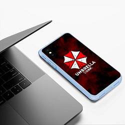Чехол iPhone XS Max матовый UMBRELLA CORP, цвет: 3D-голубой — фото 2
