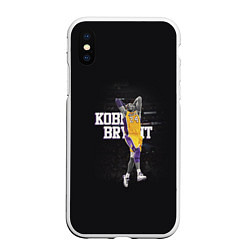 Чехол iPhone XS Max матовый Kobe Bryant, цвет: 3D-белый