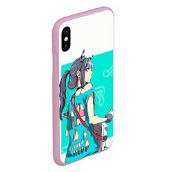 Чехол iPhone XS Max матовый Ibuki Mioda, цвет: 3D-розовый — фото 2