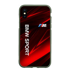 Чехол iPhone XS Max матовый BMW БМВ Z, цвет: 3D-темно-зеленый