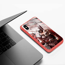 Чехол iPhone XS Max матовый ASSASSINS CREED, цвет: 3D-красный — фото 2