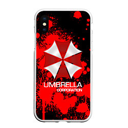 Чехол iPhone XS Max матовый UMBRELLA CORP, цвет: 3D-белый