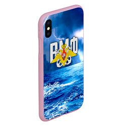Чехол iPhone XS Max матовый ВМФ, цвет: 3D-розовый — фото 2