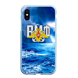 Чехол iPhone XS Max матовый ВМФ, цвет: 3D-голубой