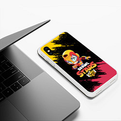 Чехол iPhone XS Max матовый BRAWL STARS MAX, цвет: 3D-белый — фото 2