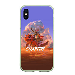 Чехол iPhone XS Max матовый Snapfire, цвет: 3D-салатовый