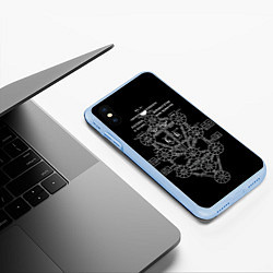 Чехол iPhone XS Max матовый EVa-updown, цвет: 3D-голубой — фото 2