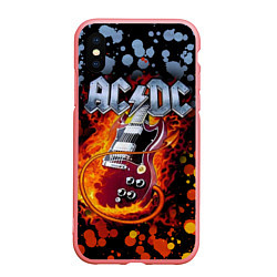 Чехол iPhone XS Max матовый ACDC, цвет: 3D-баблгам
