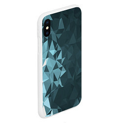 Чехол iPhone XS Max матовый Turquoise shift, цвет: 3D-белый — фото 2