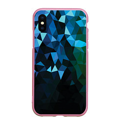 Чехол iPhone XS Max матовый Starfall, цвет: 3D-розовый
