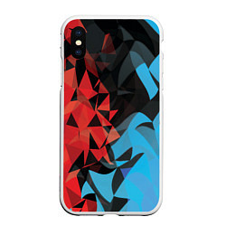 Чехол iPhone XS Max матовый Fire and water, цвет: 3D-белый