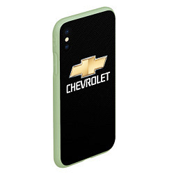 Чехол iPhone XS Max матовый CHEVROLET, цвет: 3D-салатовый — фото 2